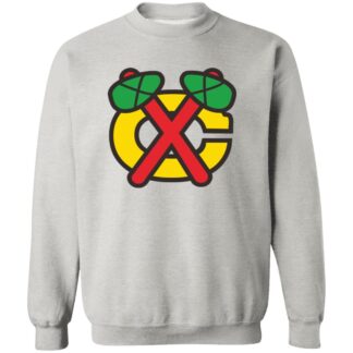 Chicago Blackhawks Ice hockey Unisex Sizing Blend Material Crewneck Pullover Sweatshirt