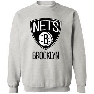 Brooklyn Nets Basketball Unisex Sizing Blend Material Crewneck Pullover Sweatshirt