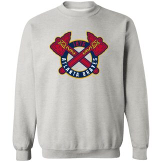 Atlanta Braves Baseball Unisex Sizing Blend Material Crewneck Pullover Sweatshirt