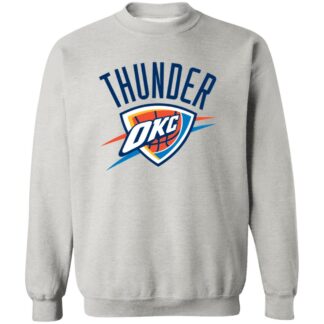 Oklahoma City Thunder Basketball  Unisex Sizing Blend Material Crewneck Pullover Sweatshirt