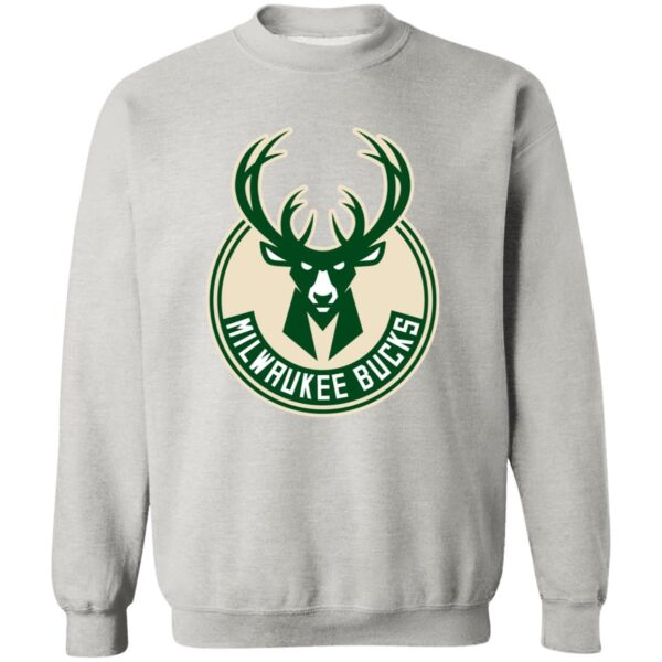 Milwaukee Bucks Basketball  Unisex Sizing Blend Material Crewneck Pullover Sweatshirt