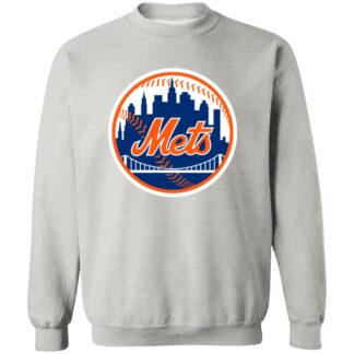 New York Mets Baseball  Unisex Sizing Blend Material Crewneck Pullover Sweatshirt
